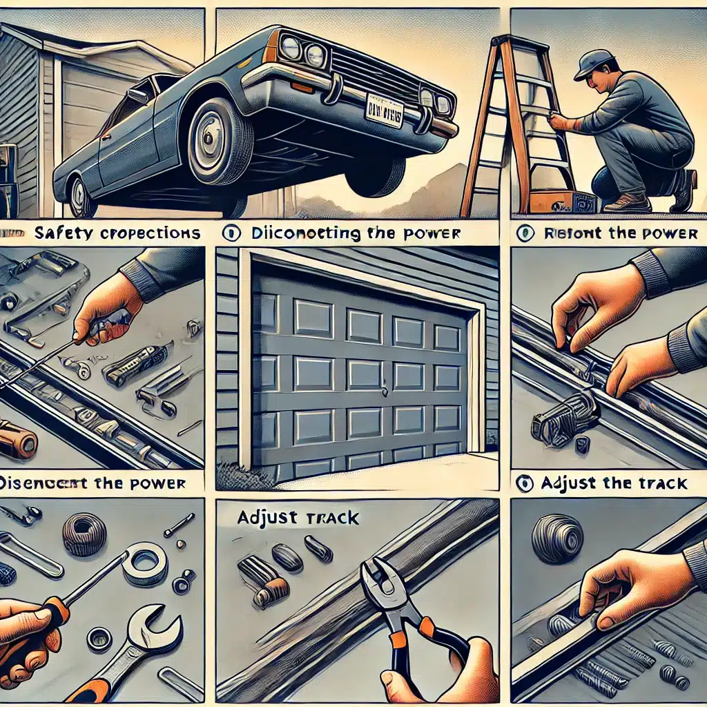 how to fix a garage door off track