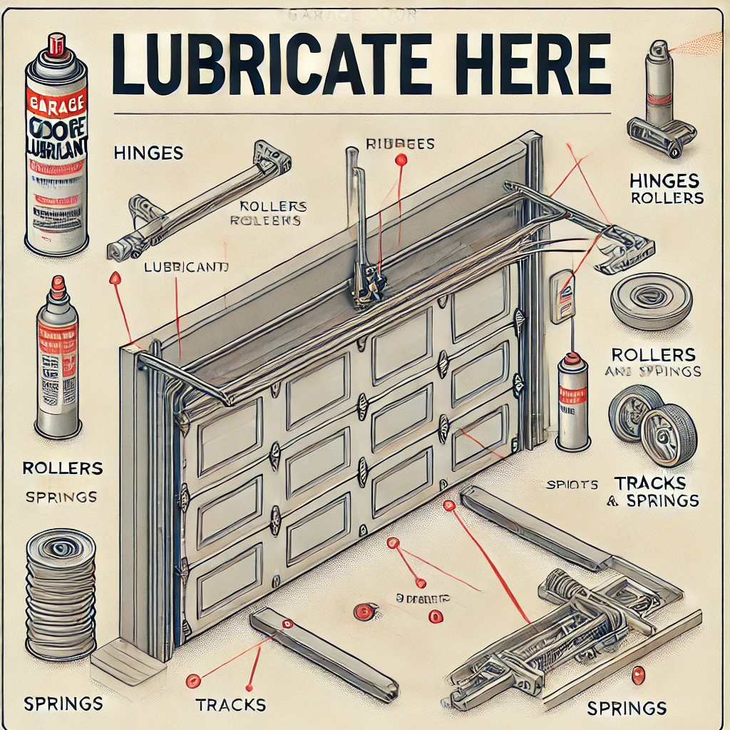 where to spray garage door lubricant