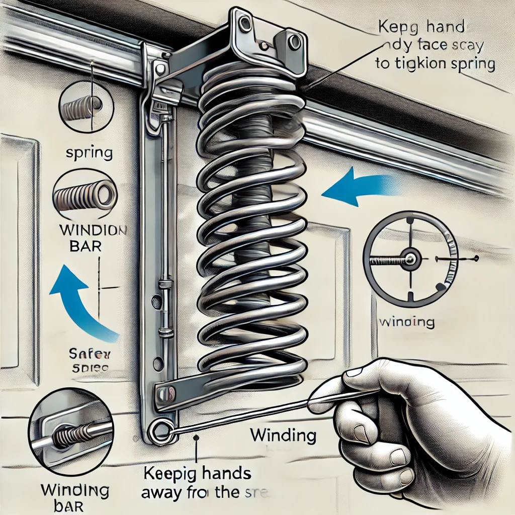 how to tighten a garage door spring