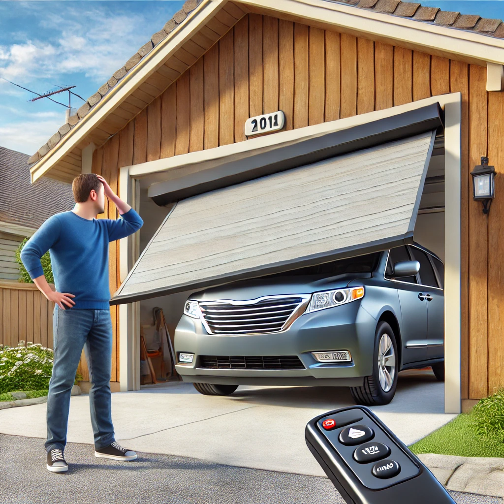 garage door keeps opening when trying to close