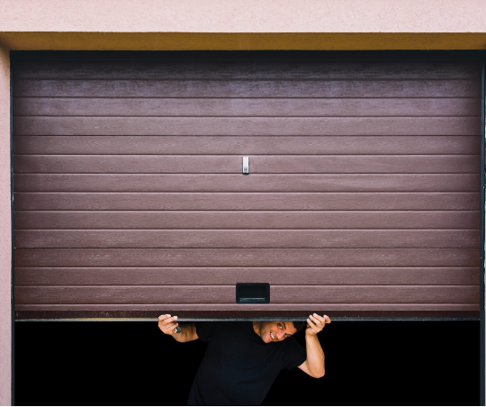 how to open garage door manually from inside